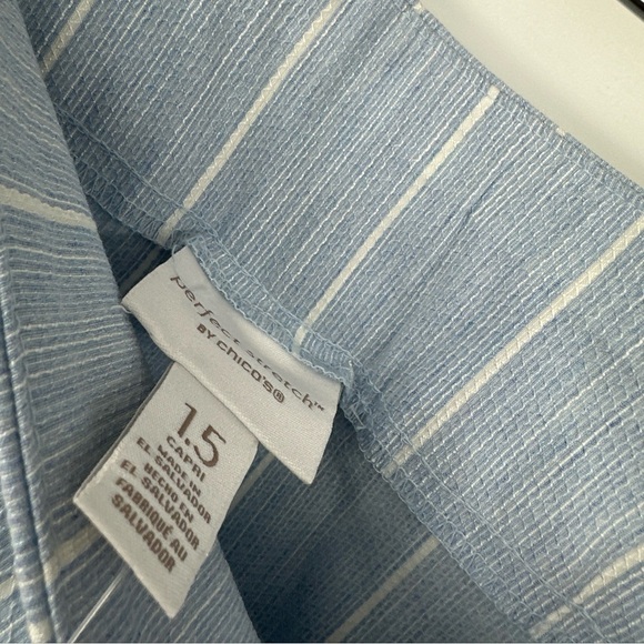 Chico’s 1.5 perfect stretch spring stripe josie slim capri NWT (M) - Picture 4 of 5